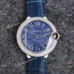 Swiss 2824 Cartier Ballon Bleu Watches Blue Dial Double Diamond-set_th.jpg